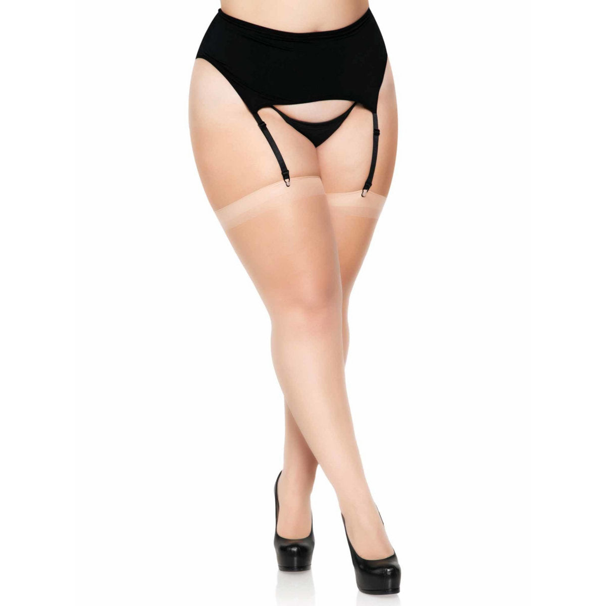 Plus Size Sheer Stockings Hosiery, Nude, Leg Avenue