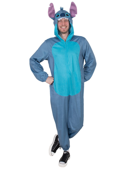 Stitch (Lilo & Stitch) Hooded Onesie Adult Costume, Genuine Licensed