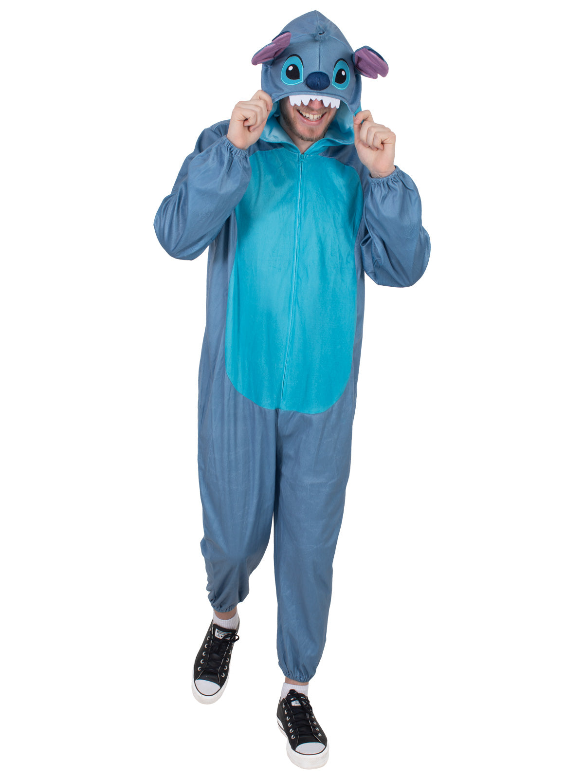 Stitch (Lilo & Stitch) Hooded Onesie Adult Costume, Genuine Licensed