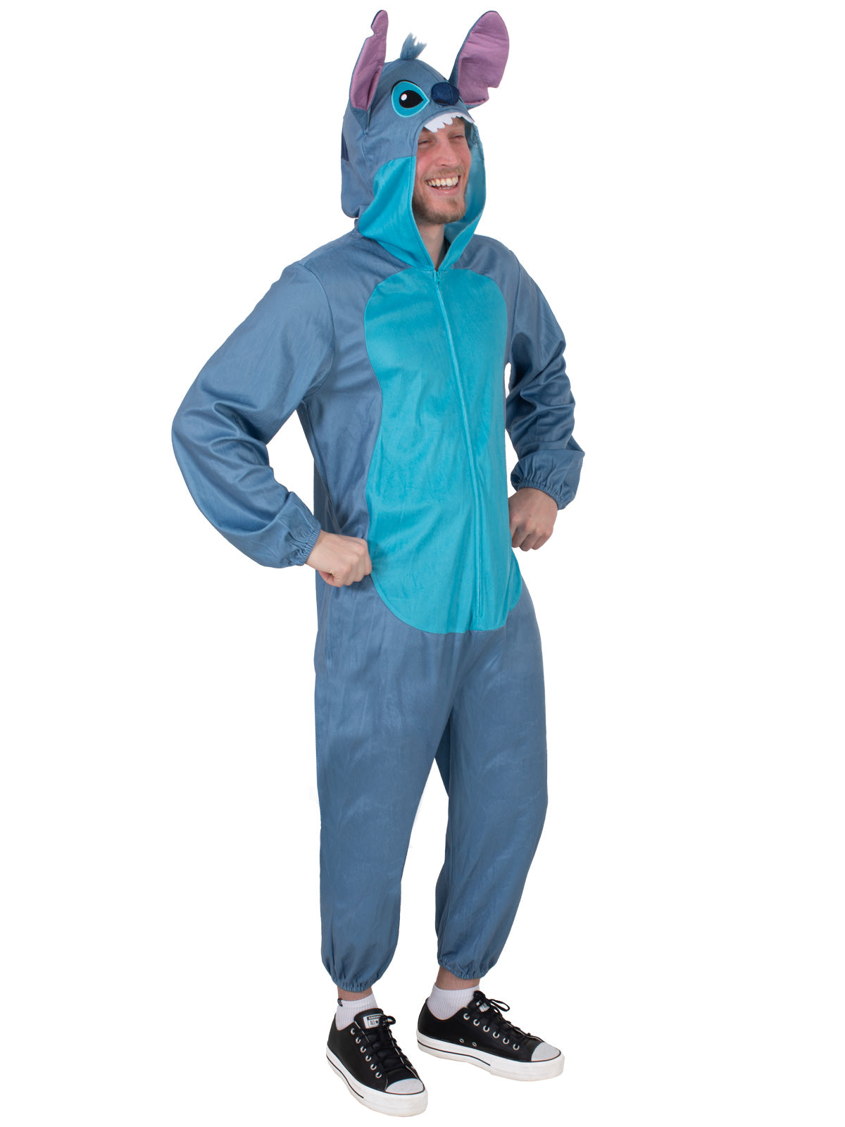 Stitch (Lilo & Stitch) Hooded Onesie Adult Costume, Genuine Licensed
