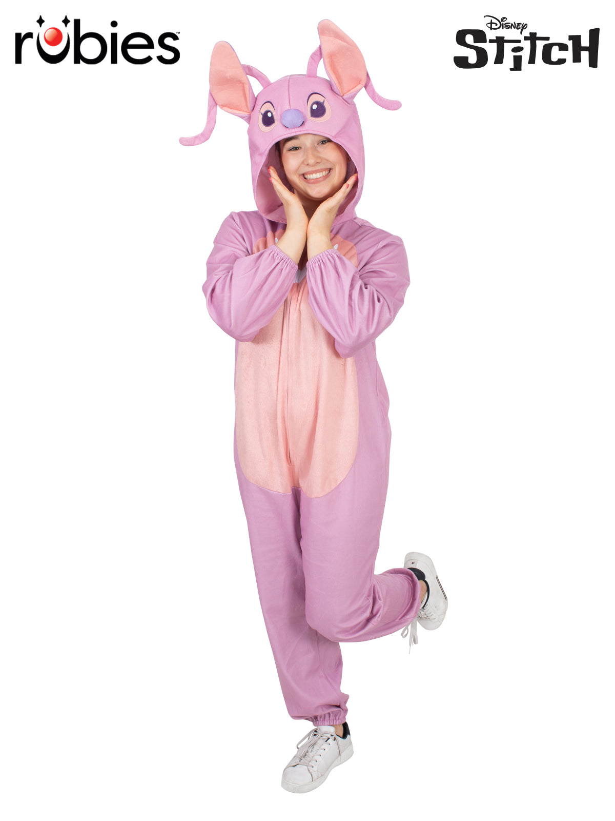 Angel (Lilo & Stitch) Hooded onesie adult costume, genuine licenced costume