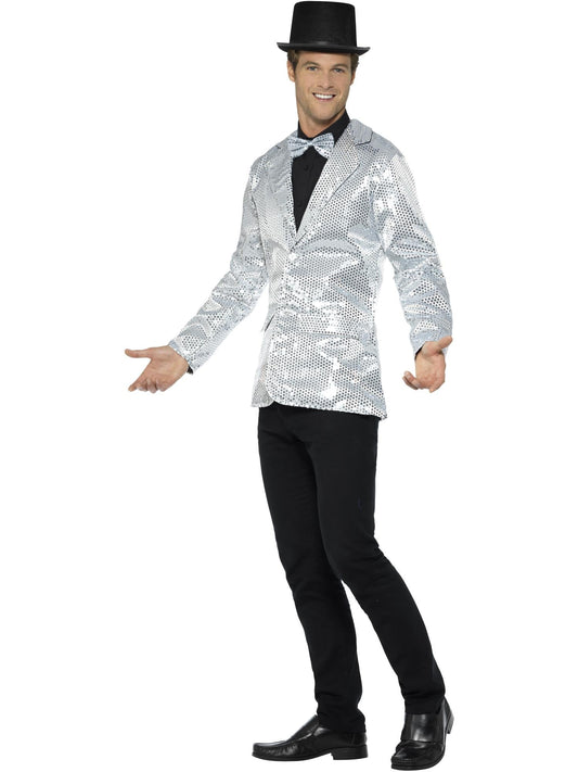 Silver Sequin Adult Showman Jacket