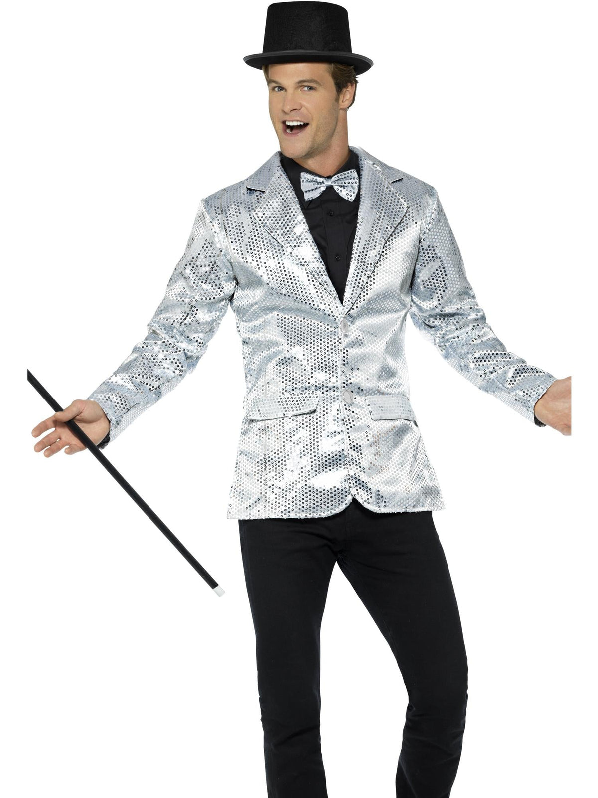 Silver Sequin Adult Showman Jacket