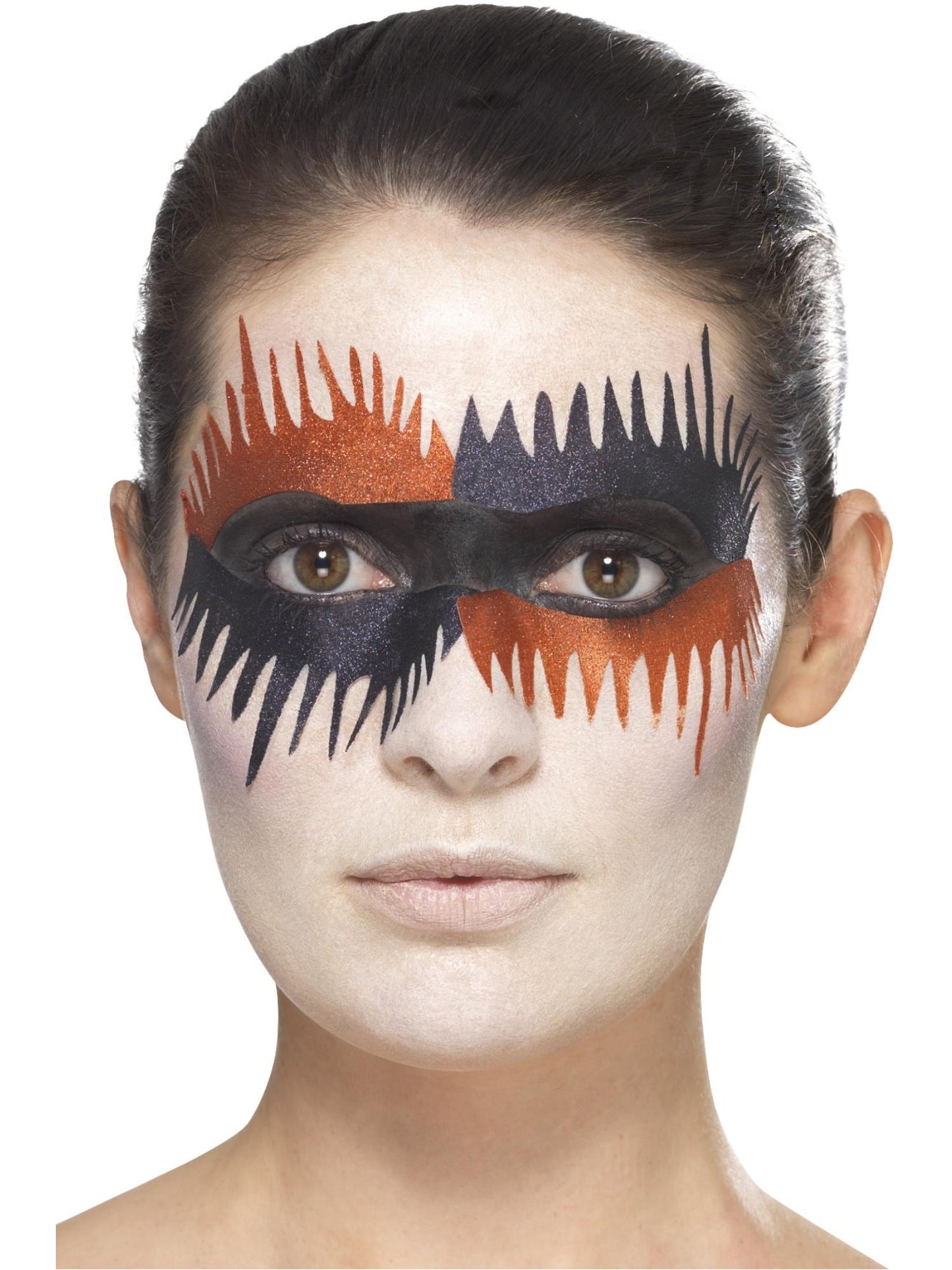 Harlequin Special FX Make up Kit, Aqua, Red Stickers, Lashes, Gems, Face Paints, Applicator