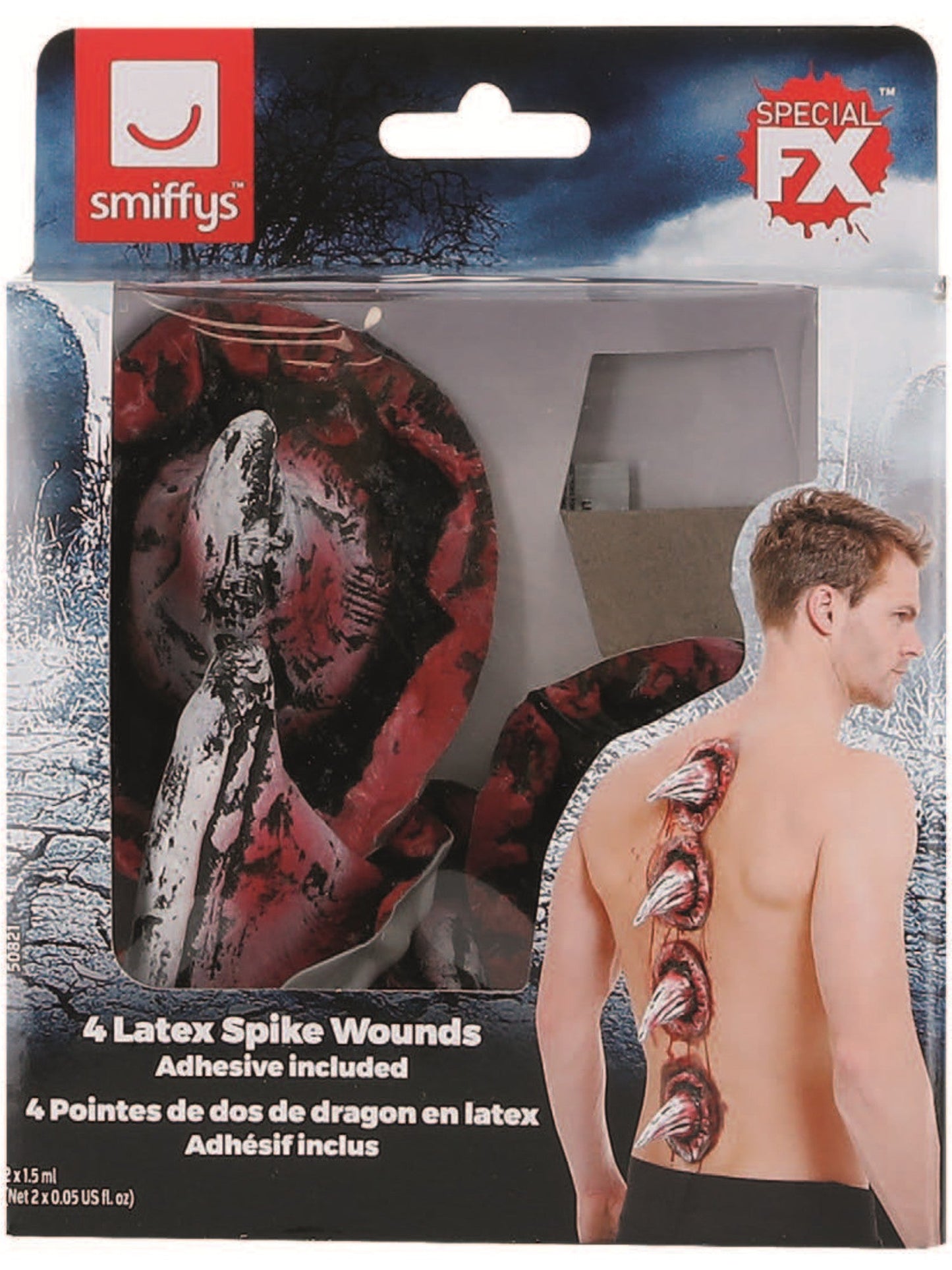 Latex Spike Wounds Red Makeup Special FX