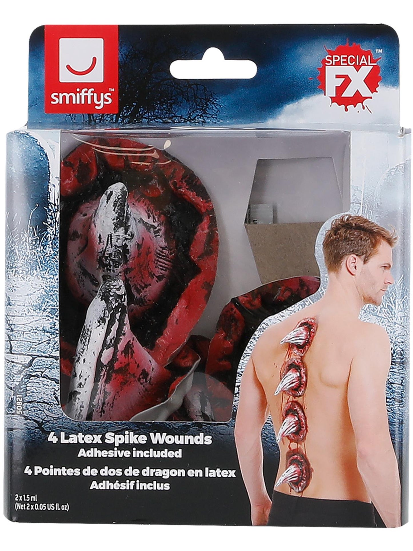 Latex Spike Wounds Red Makeup Special FX