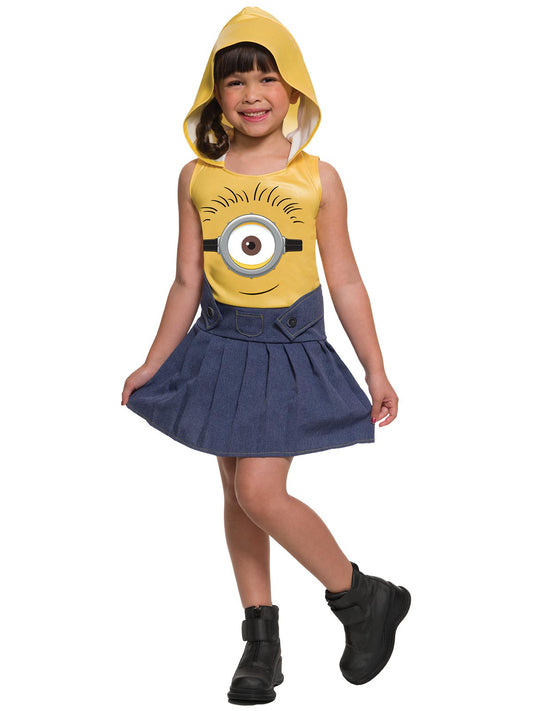 Minion Face Child Dress Costume, Genuine Licensed Girls Costume