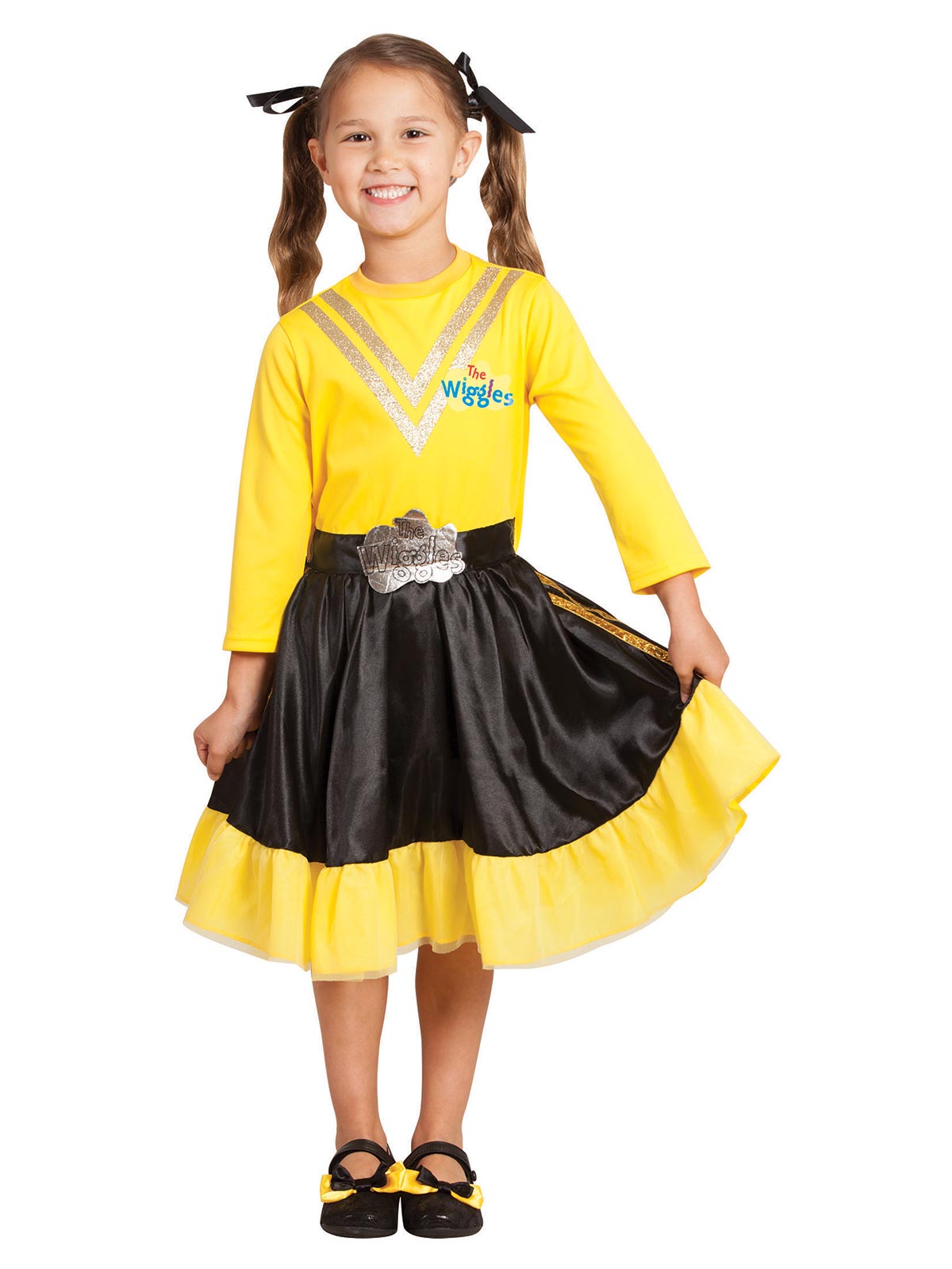 Emma Yellow Wiggle Girls Child Deluxe Costume, Genuine Licensed