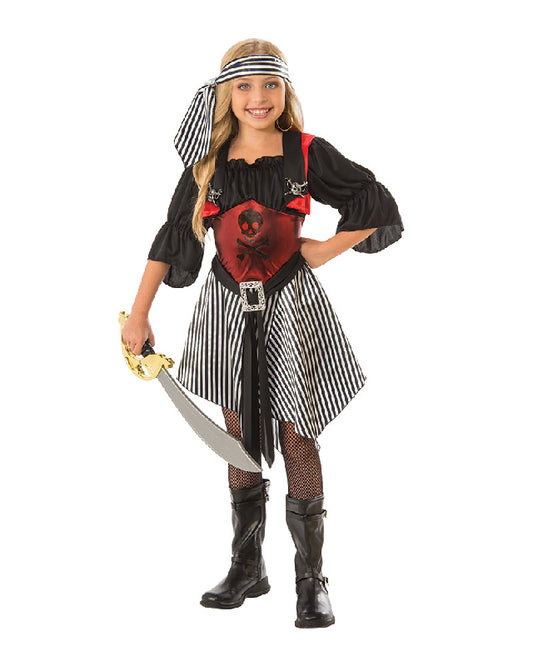Crimsom Pirate Buccaneer Girls Costume Child