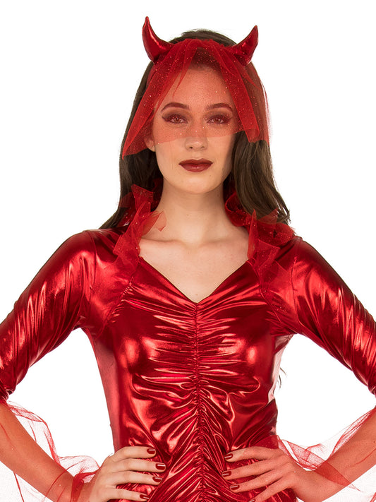 Red Devil Bride Women's Costume Halloween Adult