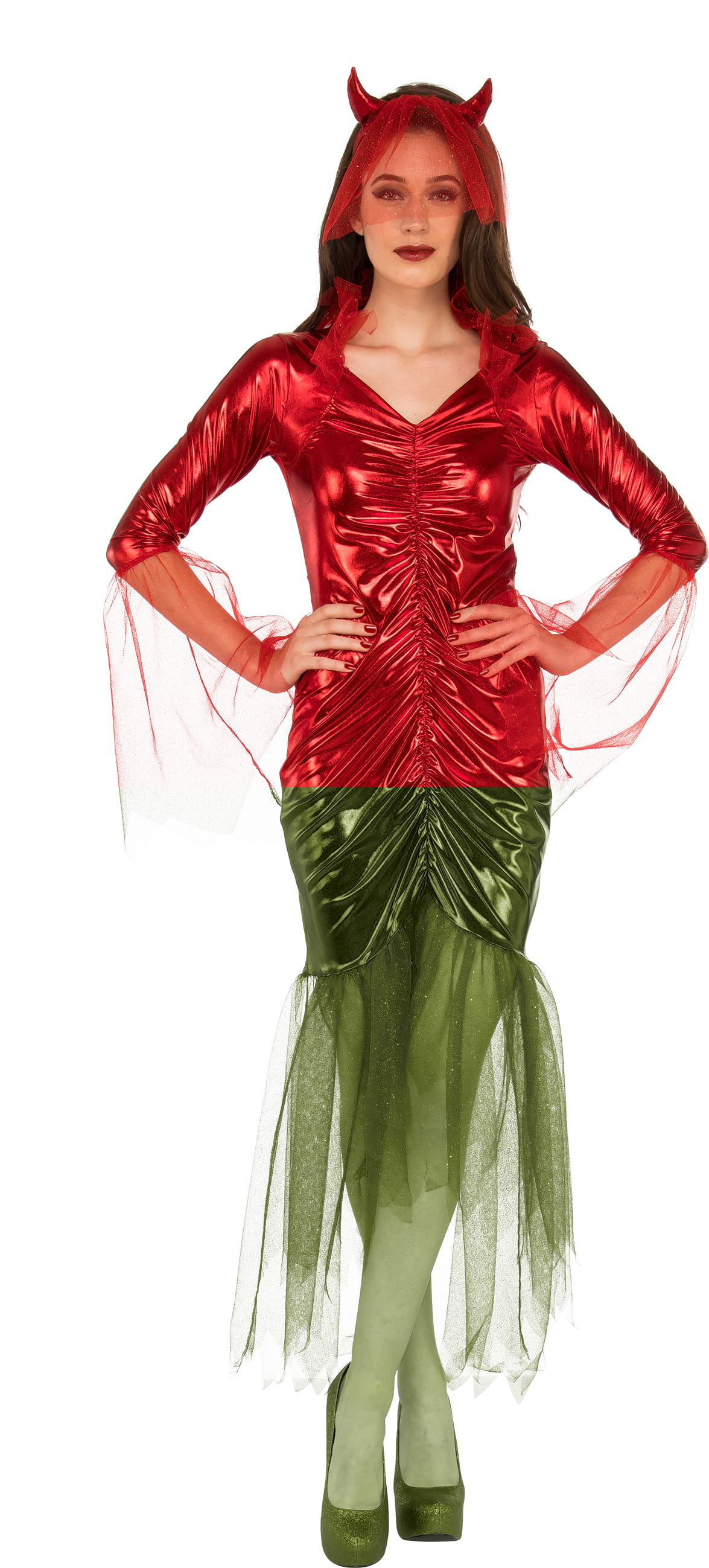 Red Devil Bride Women's Costume Halloween Adult