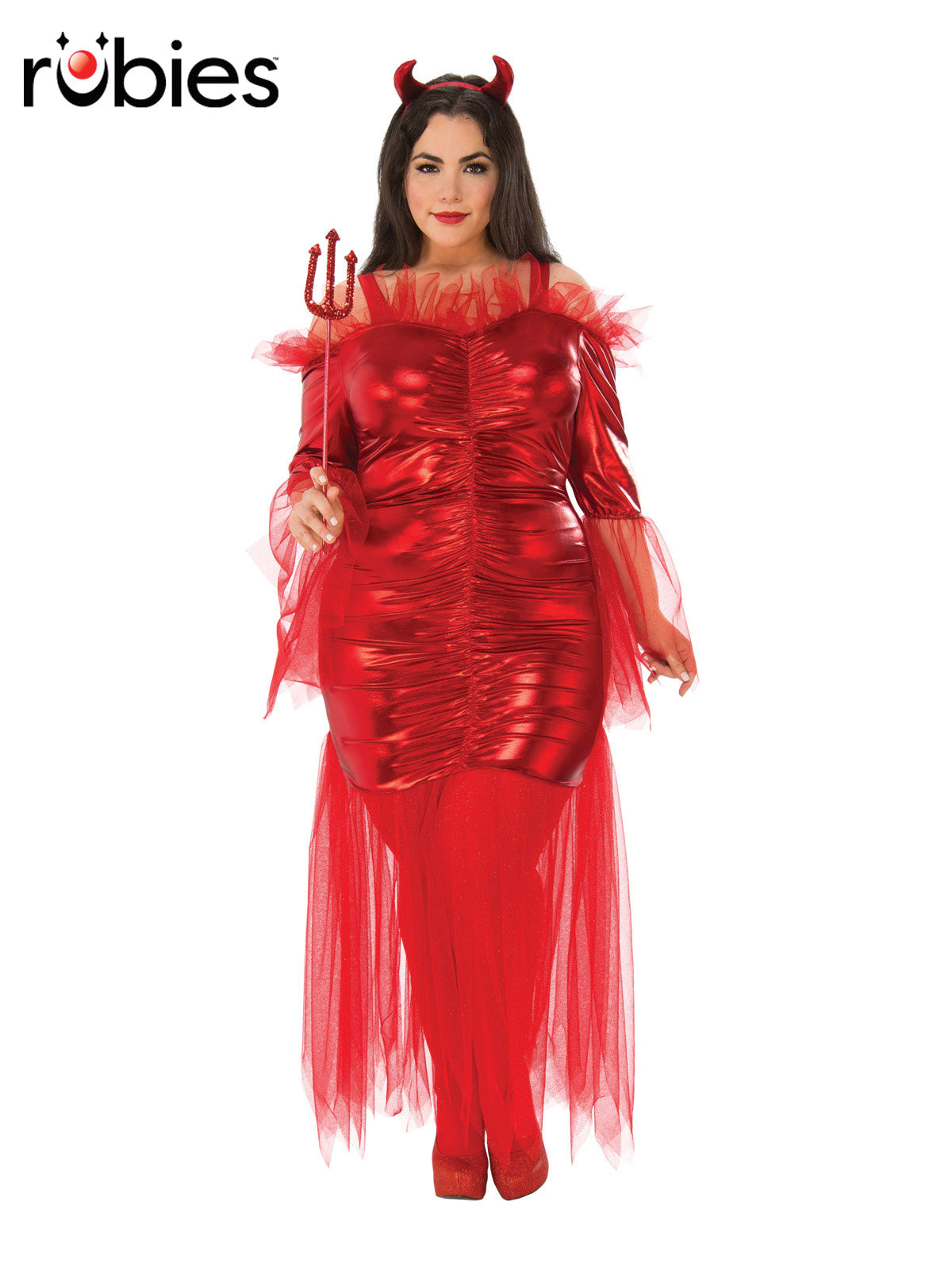 Red Devil Bride Plus Size Women's Costume Halloween Adult