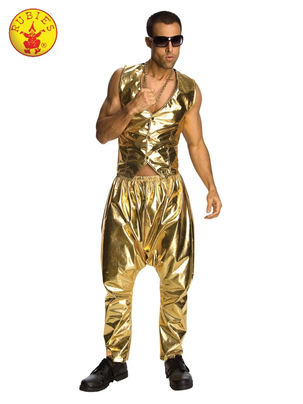 Rapper Gold Pants 90's Rapper Adult Men's Costume