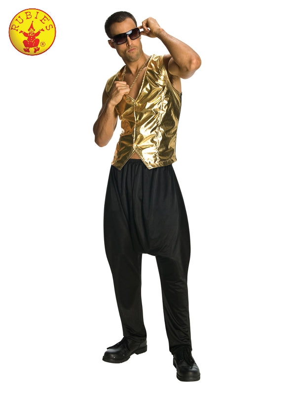 Rapper Gold Vest 90's Rapper Adult Men's Costume