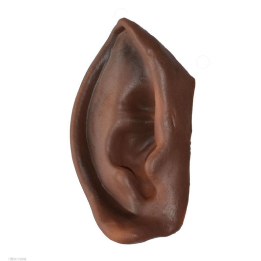 Warewolf Pointed EARS Halloween fancy dress costume accessory makeup Brown Latex