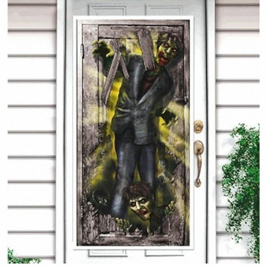 Halloween Party Door Decoration Zombies Arrive! Door Cover over 5 Foot Tall