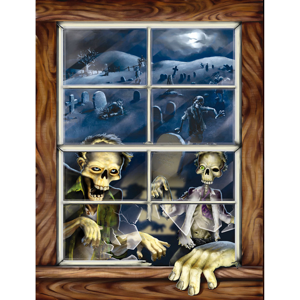 Halloween Wall Decoration Skeletons and Zombies window attack prop 157cm