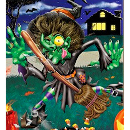 Halloween Wall Decoration Crashing Witch window prop 157cm