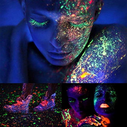 UV Face & Body Art Liquid Paint Neon Glow – 5 Colour Set Global