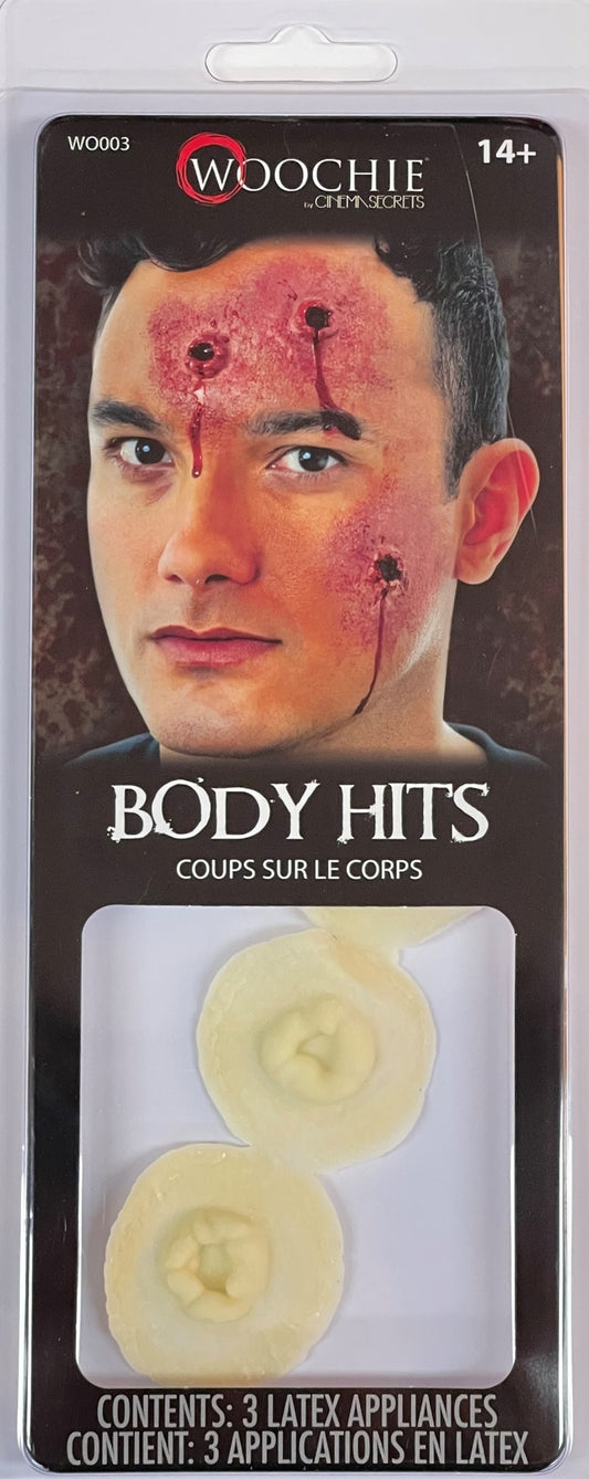 Bullet Holes Latex Appliance Cinema Secrets Woochie Body Hits Makeup Special FX