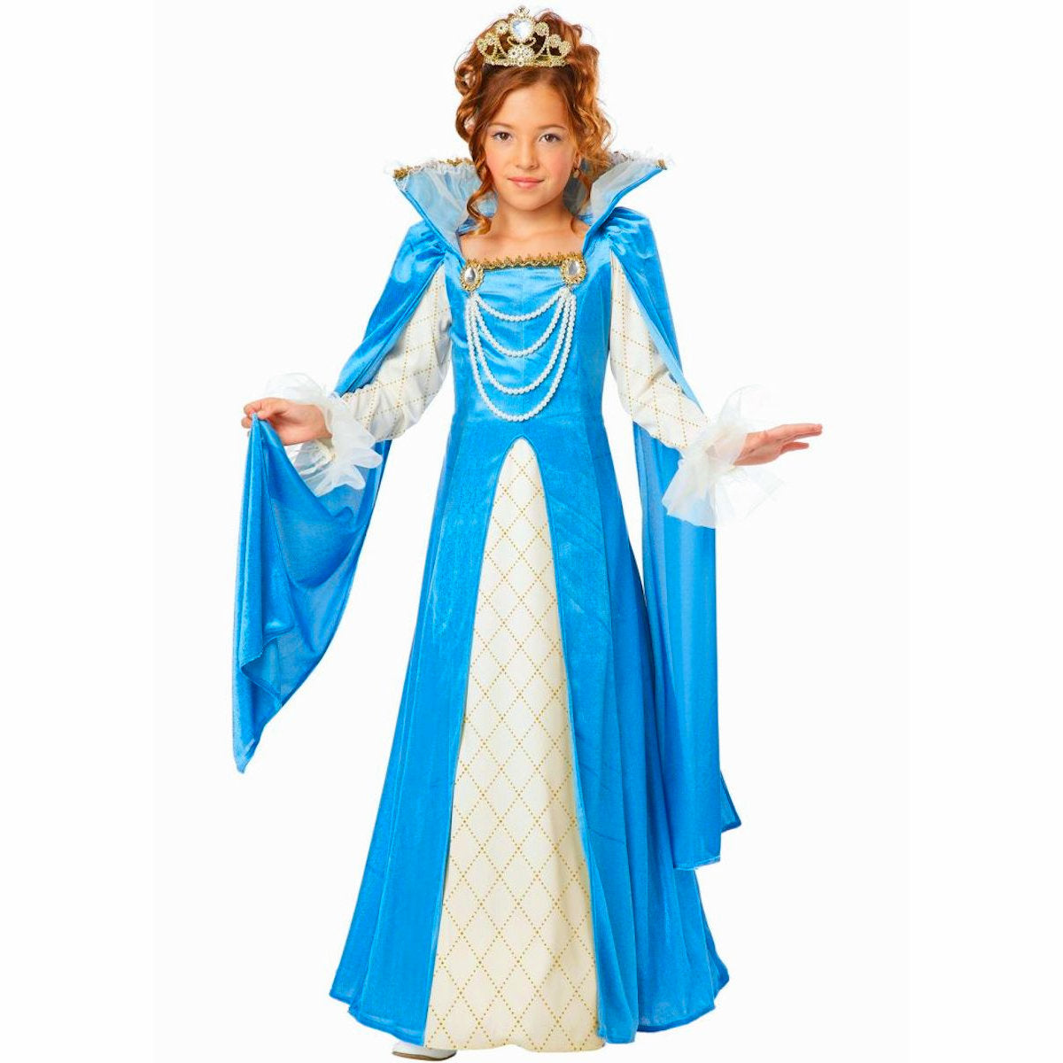 Renaissance Princess Queen Girls fancy dress Costume WITH Crown