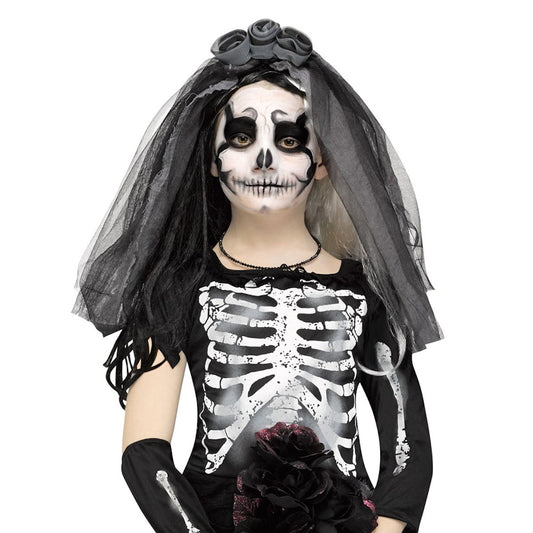 Skeleton Bride Day Of the Dead Girls Halloween Costume Fancy Dress