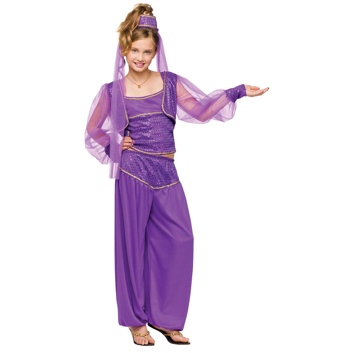 Princess Jasmine Aladdin Arabian Genie Girls Costume