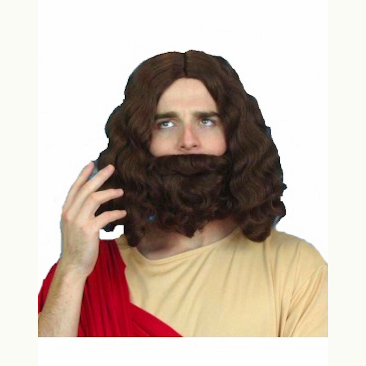 Jesus Moses Noah Wig & Beard Set Wizard Fancy Dress Party WIG