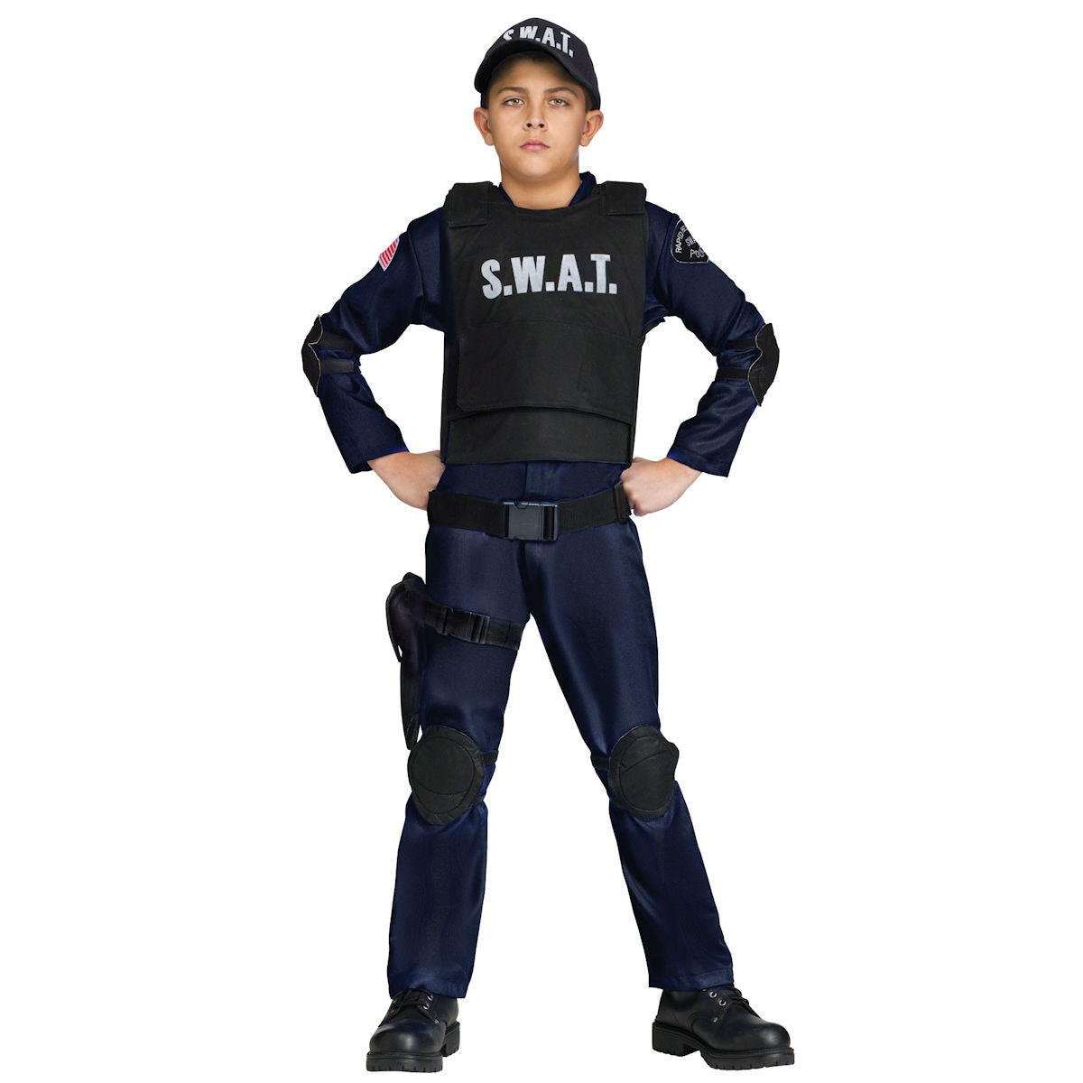 S.W.A.T. Commando Deluxe Boy's Costume includes Belt and Holster