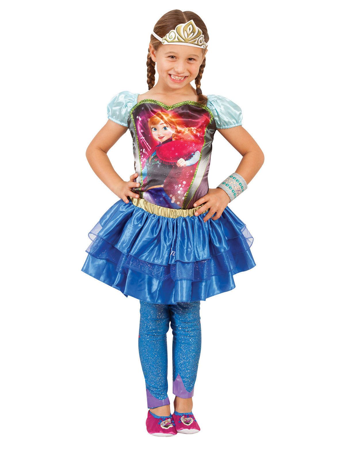 Frozen Anna Footless Tights Child Girls Costume Accessory