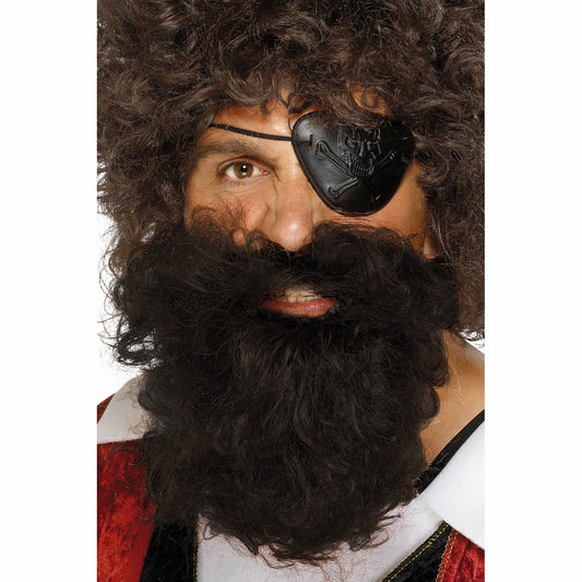 Deluxe Pirate Beard and Moustache Brown Costume Accessory