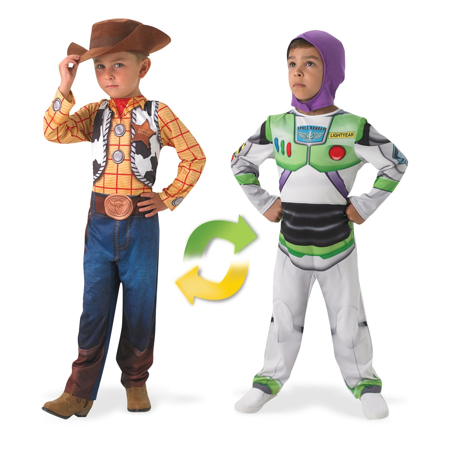 Disney BUZZ TO WOODY LIGHTYEAR DELUXE REVERSIBLE Child Costume