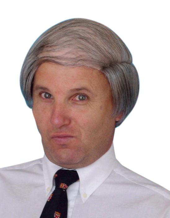 Tragic Comb-over Semi Bald Wig Grey Hair Costume accessory