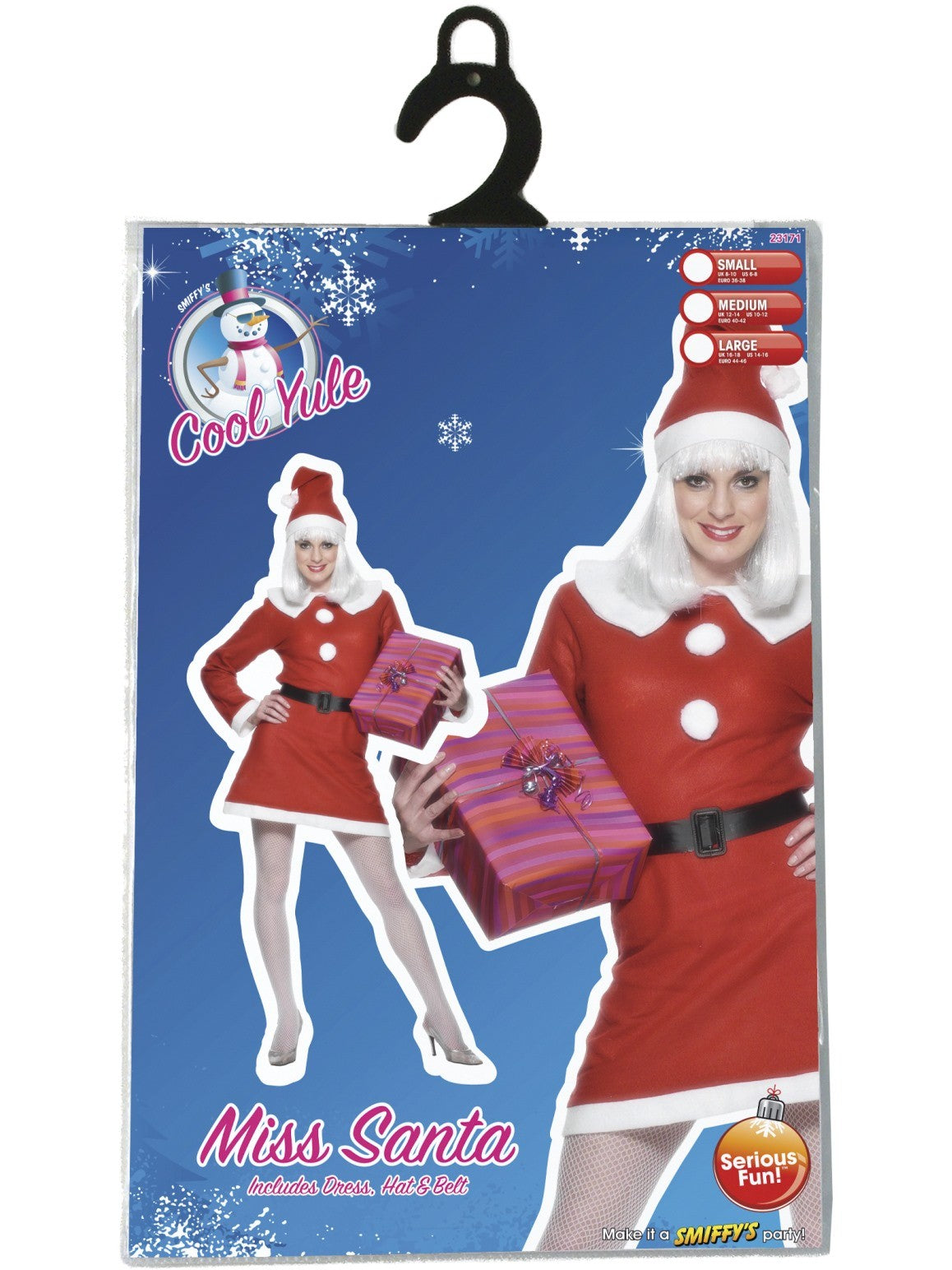 Miss Santa Women's Christmas Costume with Hat