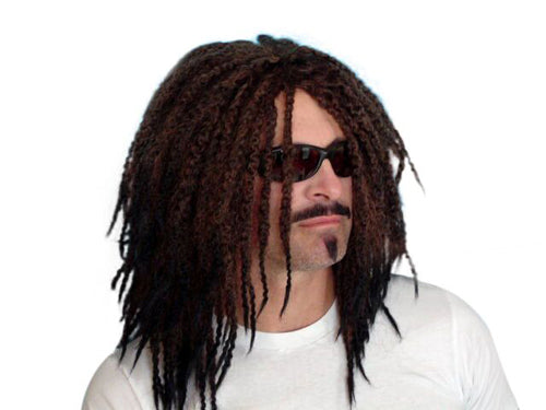 Rasta Dreadlocks Deluxe Men's Costume Wig Dark Brown