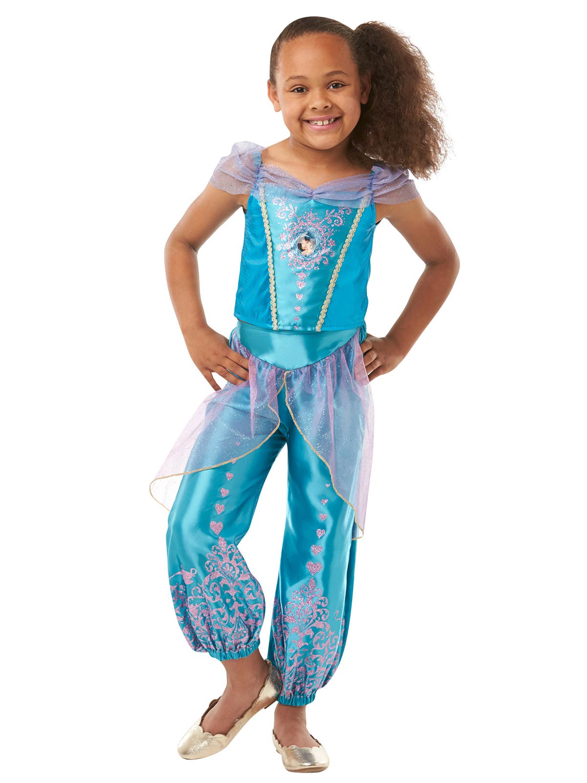 Jasmine Gem Princess Girl's Costume Disney Princess Licensed Child Costume