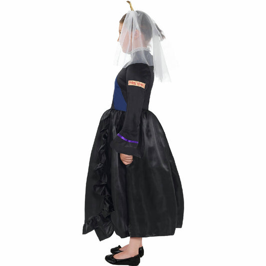 Queen Victoria Horrible Histories Girl's Costume with Headpiece