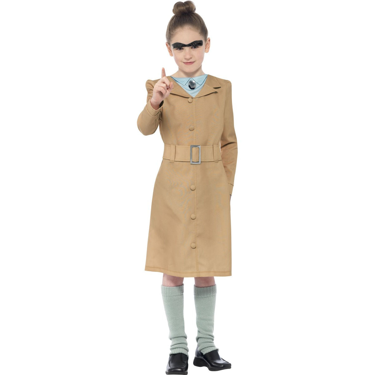 Roald Dahl Miss Trunchbull Children's Costume with Leg Warmers & Eyebrows