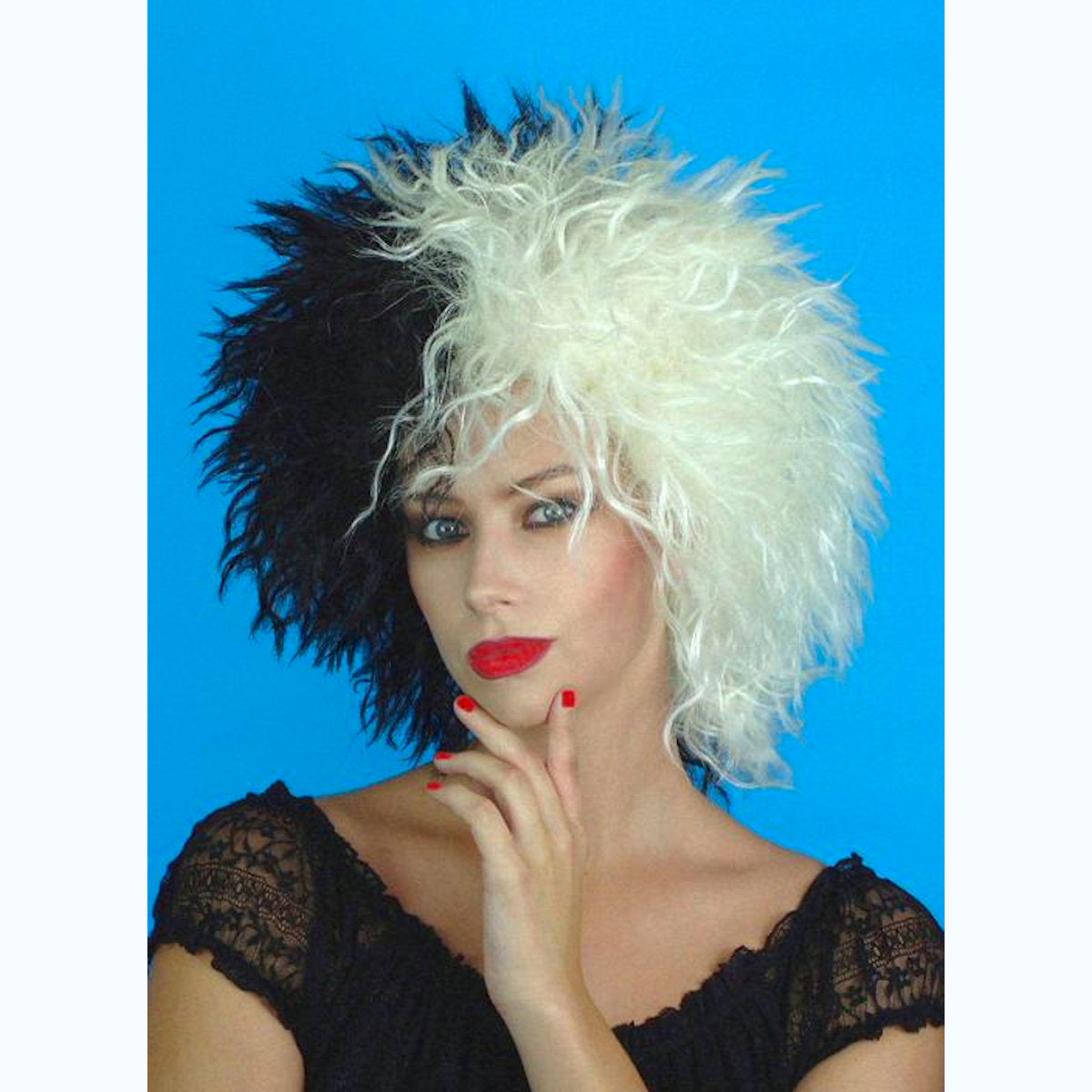 Cruella Deville Deluxe Wig Black and White