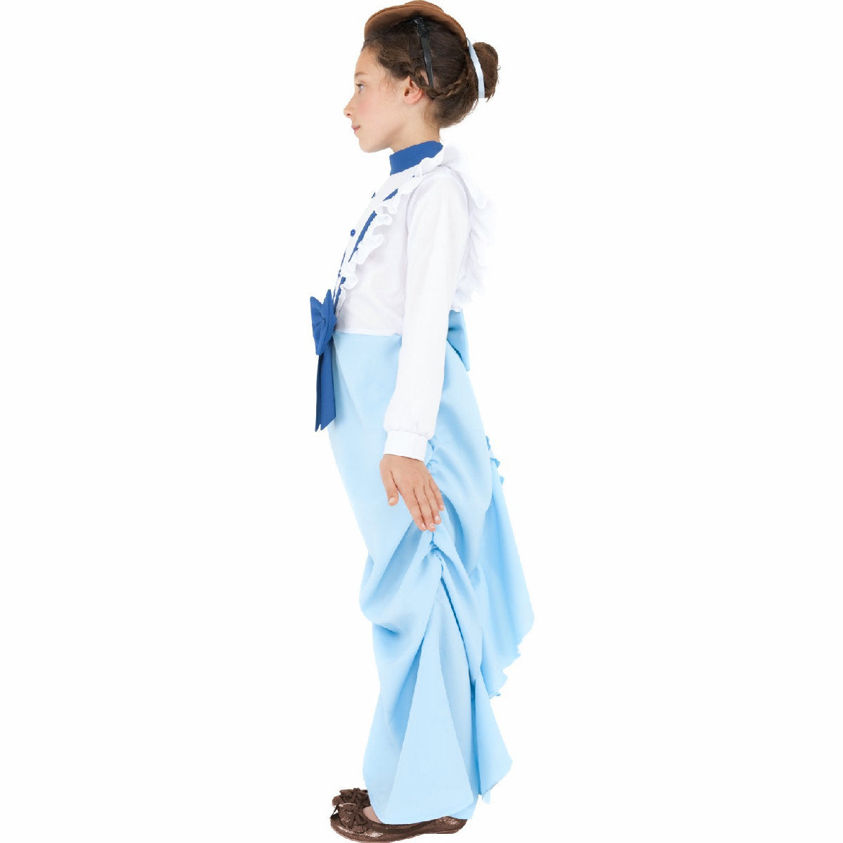 Posh Victorian Girl's Fancy Dress Costume with Hat