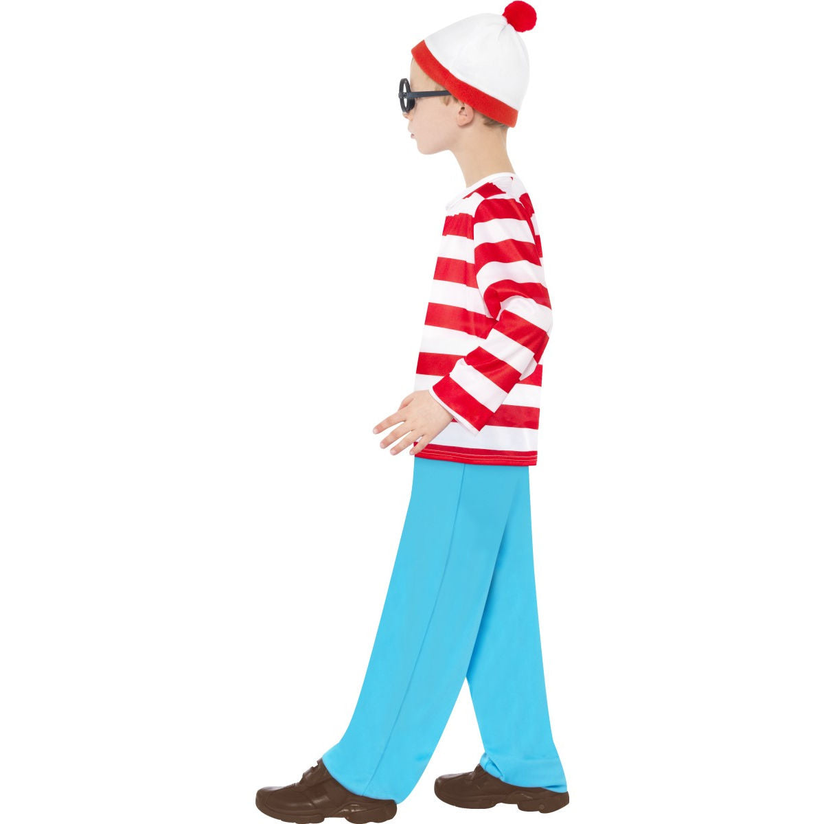 Where's Wally Children's Costume with Glasses and Hat - Licensed