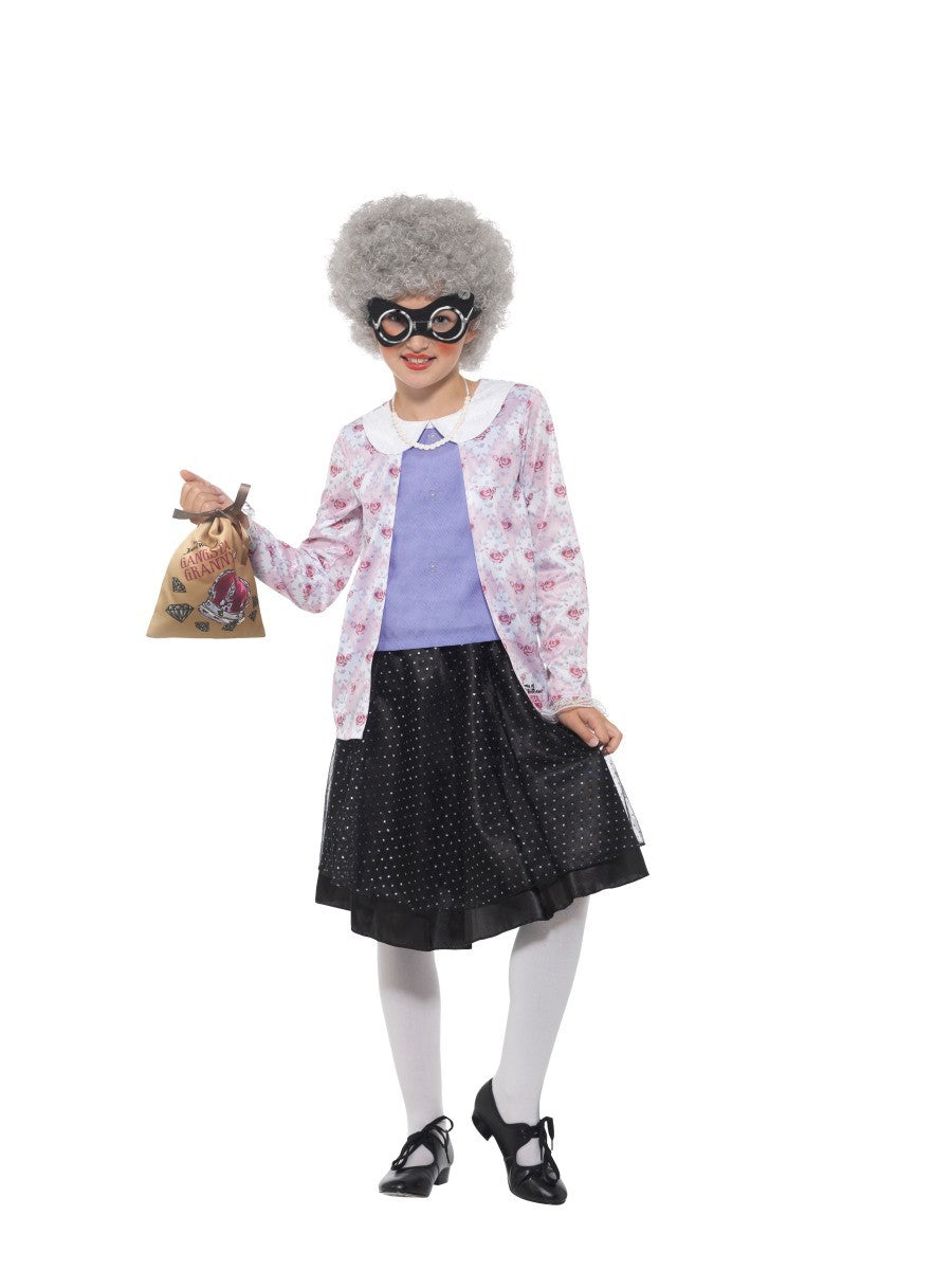 Gangsta Granny Deluxe Costume David Walliams Child Costume with Wig