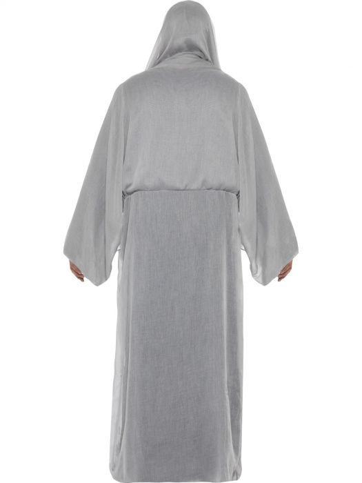 Grim Reaper Men's Costume, Grey, with Gown & Half Face Mask