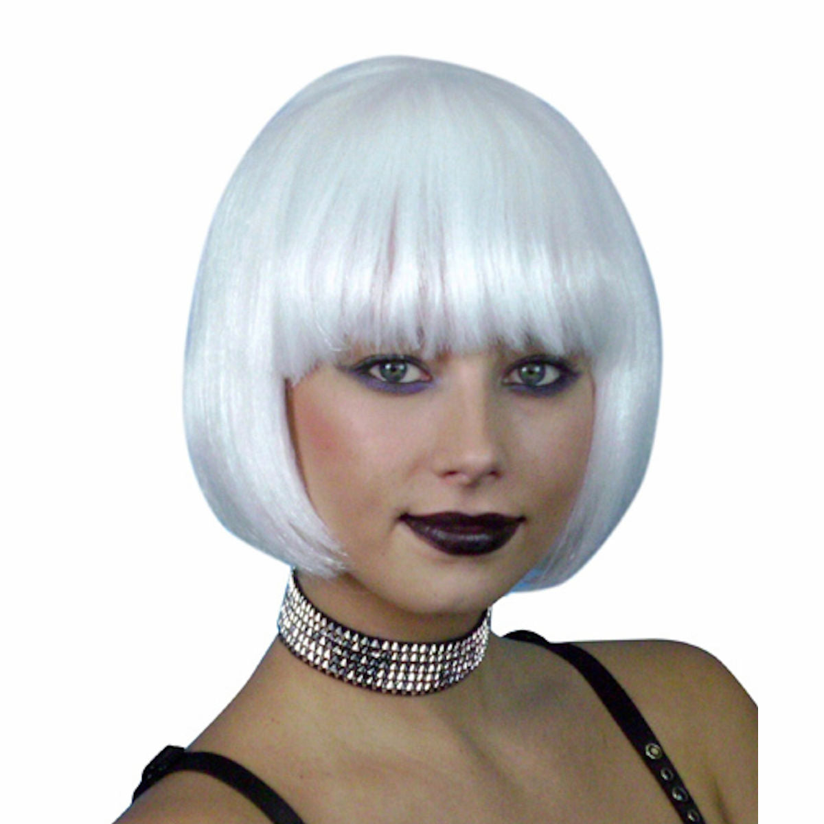 White Short Bob Deluxe WIG Festival Fancy Dress Costume Wig Ninx