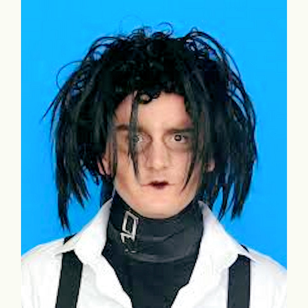 Edward Scissorhands Black Goth Men's Fancy Dress Costume Wig