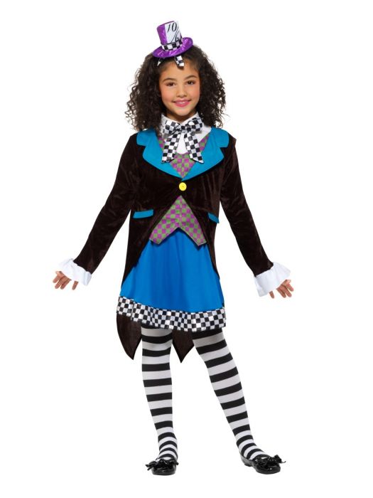 Little Miss Hatter Girls Costume with Hat Book Week