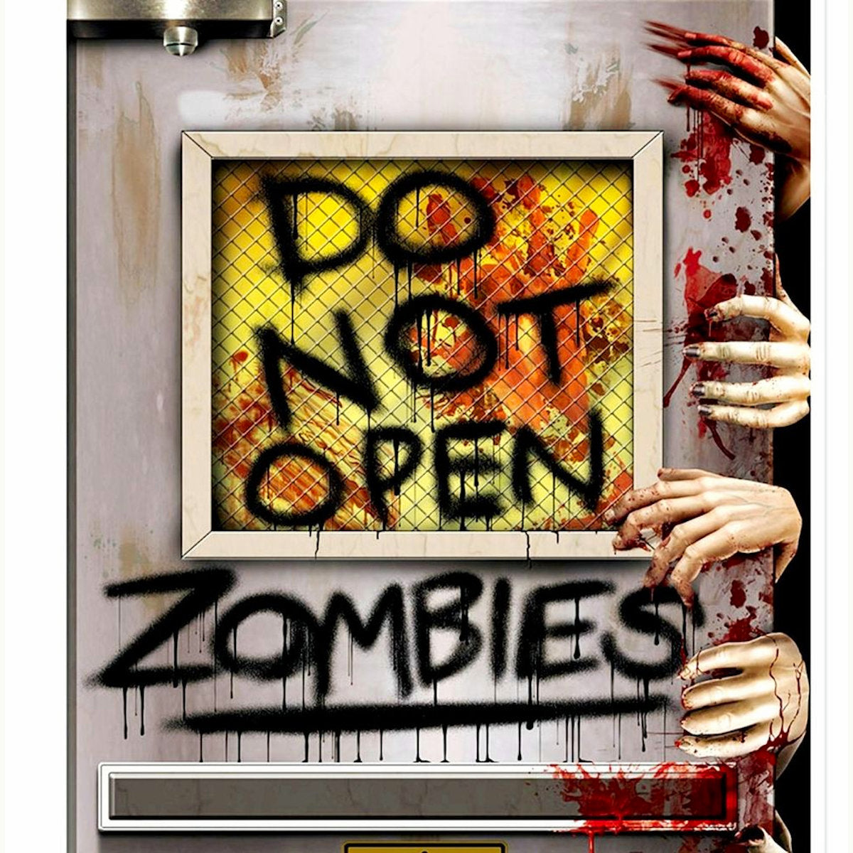 Do Not Open Zombies Halloween Door Decoration 5 Foot Tall