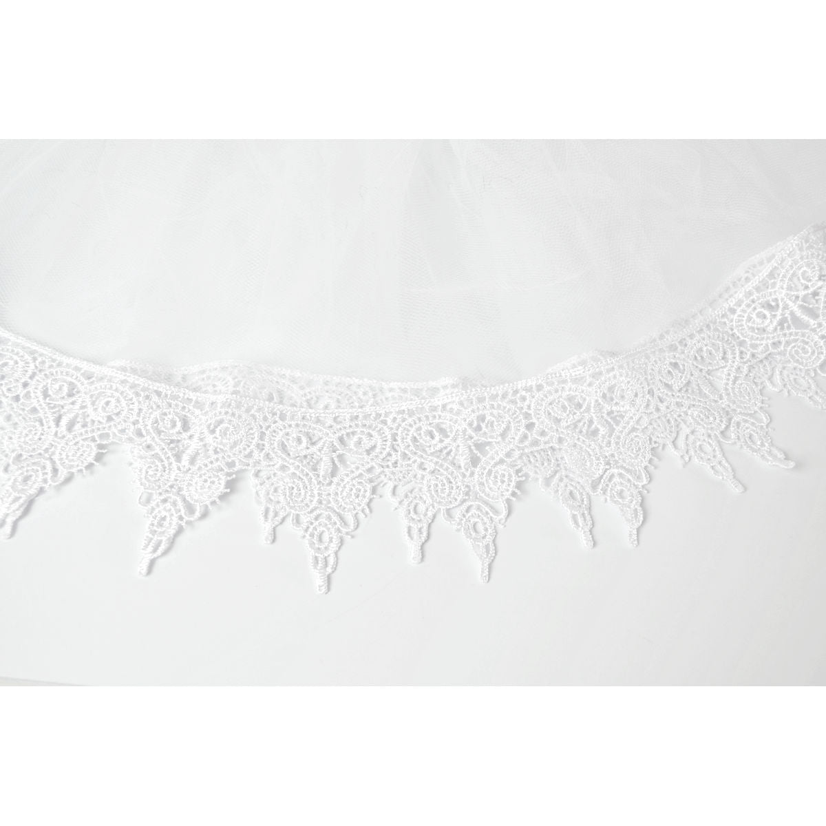 White Petticoat Angel Lace Edged Crinoline Women's Costume Accessory