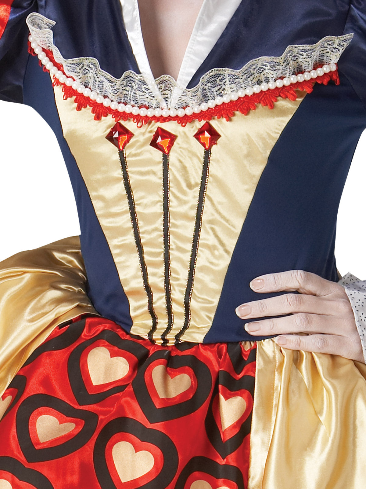 QUEEN OF HEARTS DELUXE WOMEN COSTUME WITH WIG