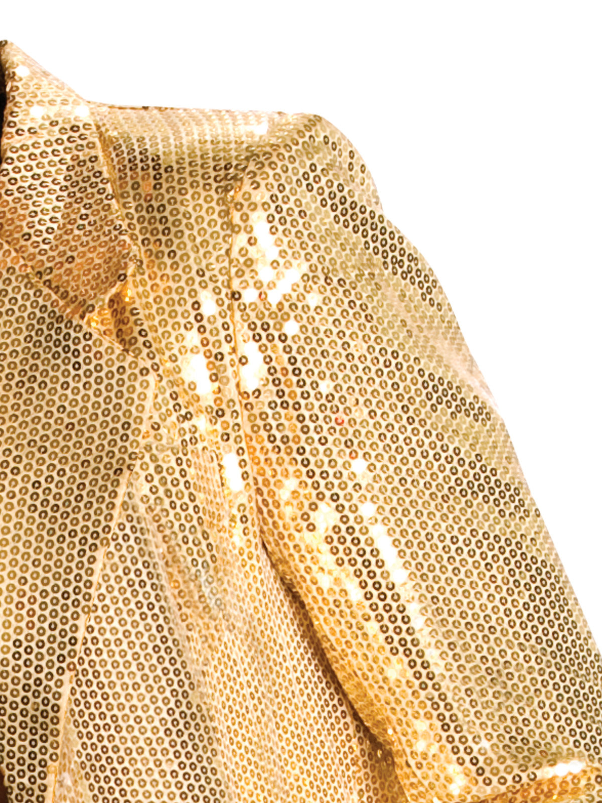 Sequin Gold Jacket Men Costume 1980's Disco Jazz Mardi Gras